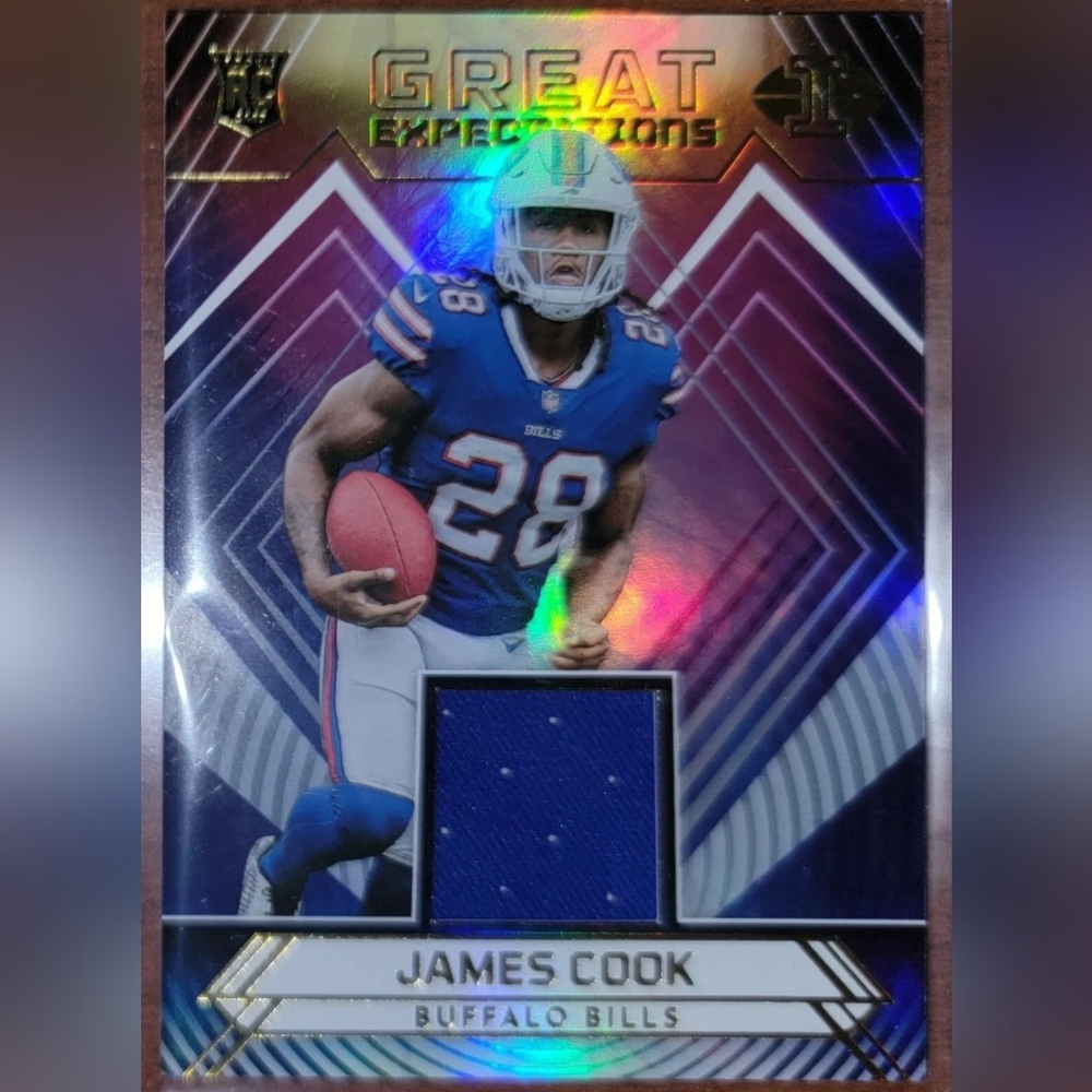 2022 Panini Illusions Great Expectations James Cook Rookie Patch RC GE-JC